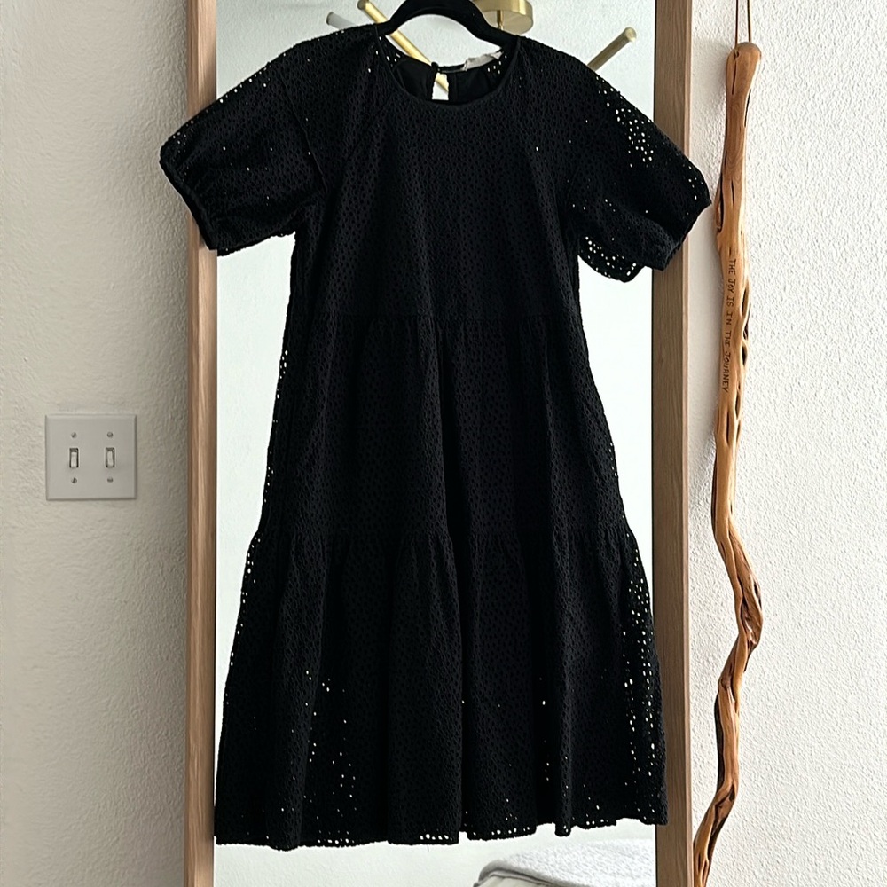 Everlane The Tiered Eyelet Dress Midi Size XS